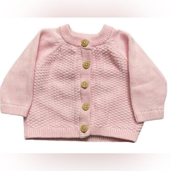Cloud Island Pink Cardigan Sweater size 0-3 months - Picture 1 of 3